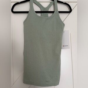 lululemon athletica Sage Green Ribbed Tank Top